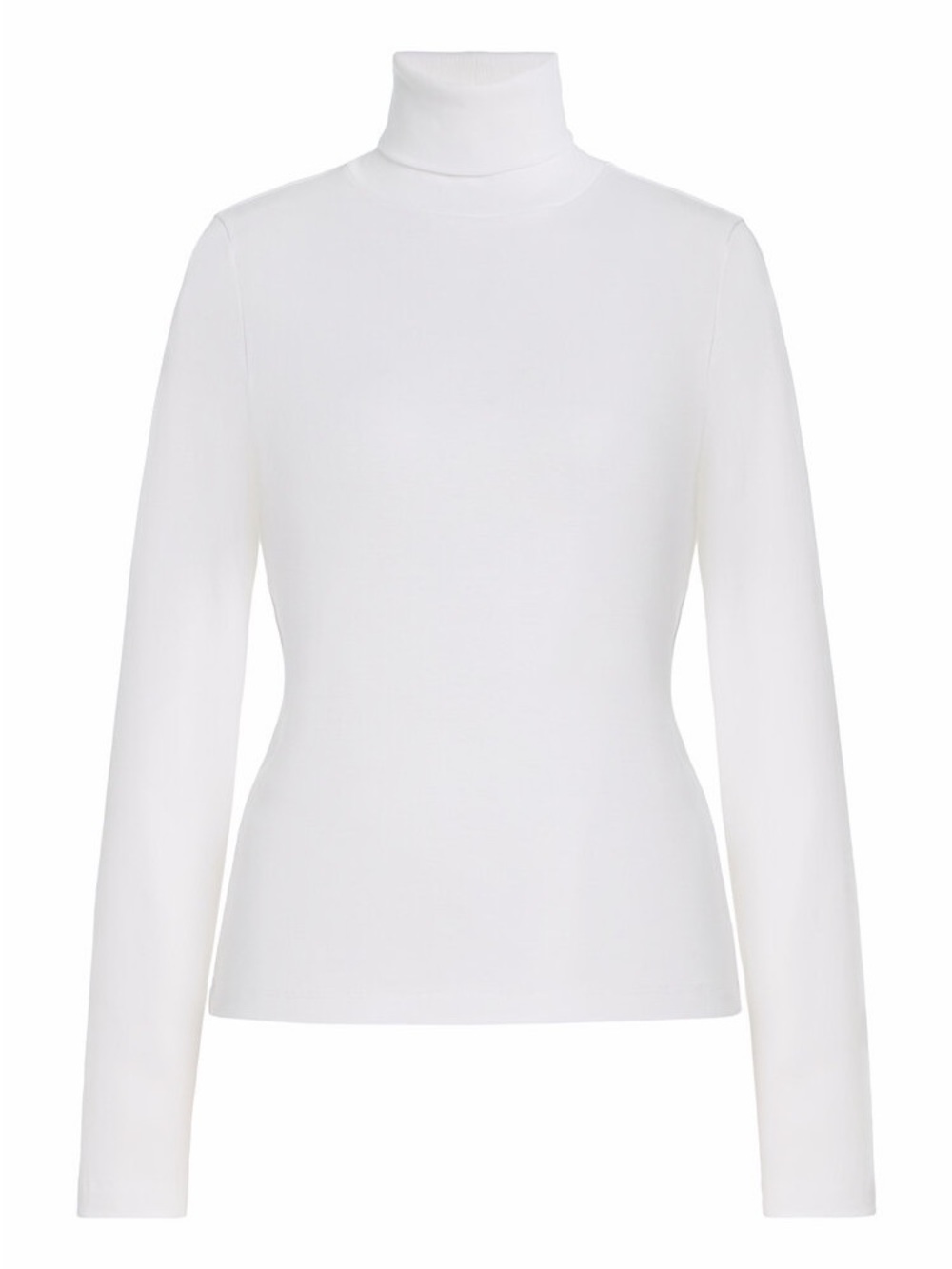 NWT Flore Flore Dinah Cotton Turtleneck Long Sleeve Top White